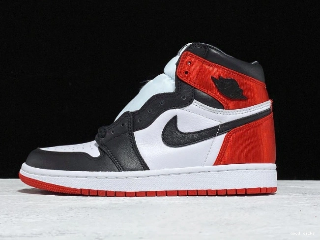 Satin Toe Retro Jordan CD0461-016 Air 1 Black High 0814